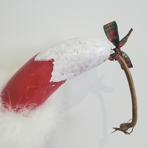 𝅺HANDPAINTED Santa Winter Butternut Squash Home Decoration - Picture 7 of 8